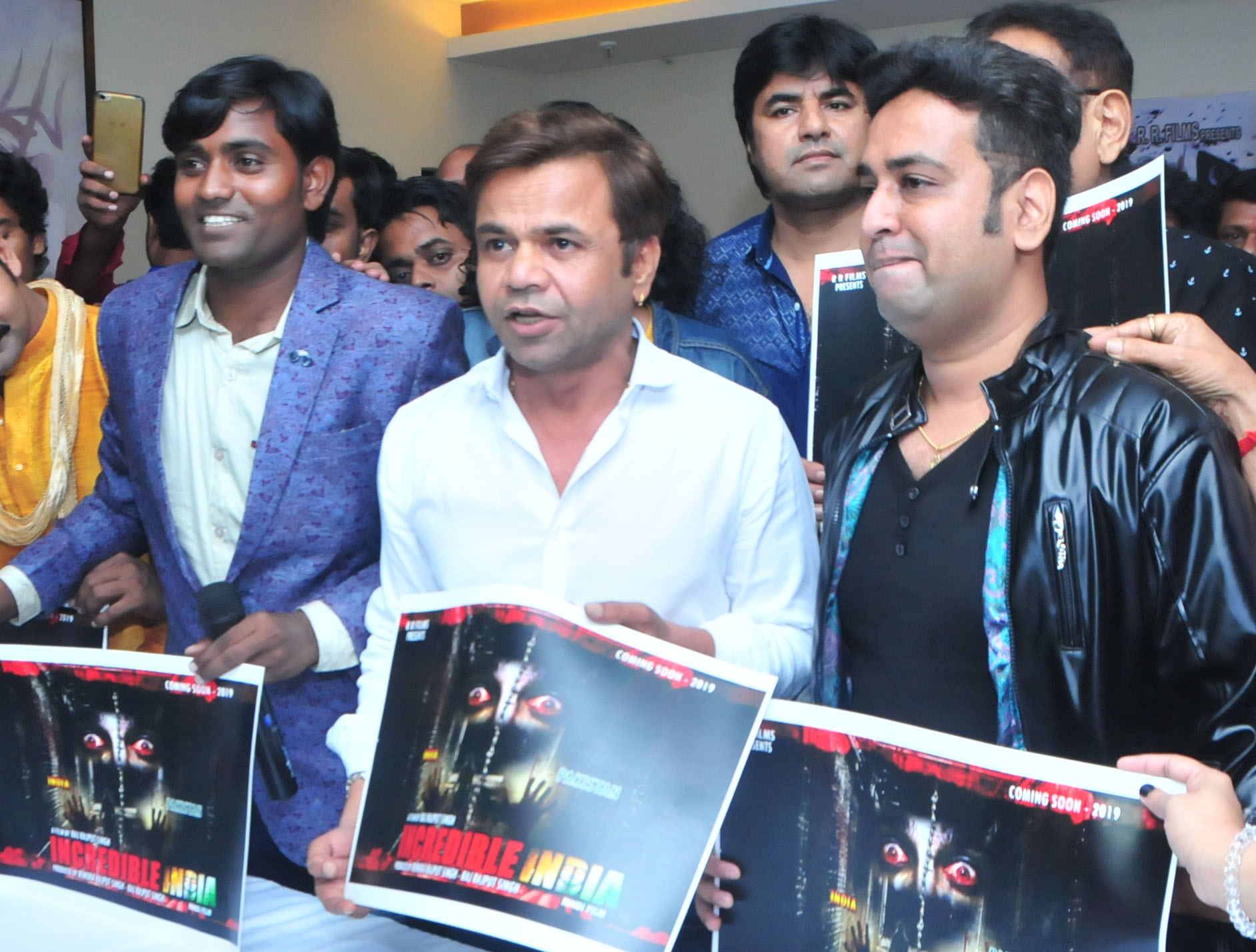 Rajpal Yadav, who came to the poster launch of Incredible India