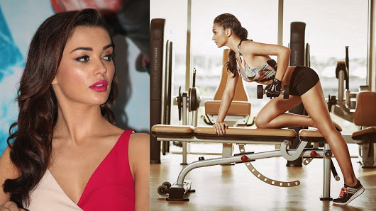 2.0 movie actress Amy Jackson doing workouts on the gym people who see the figure wow
