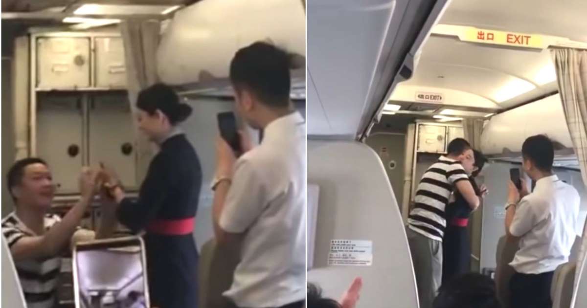 Hostess's job gone in the plane when her boyfriend purpose