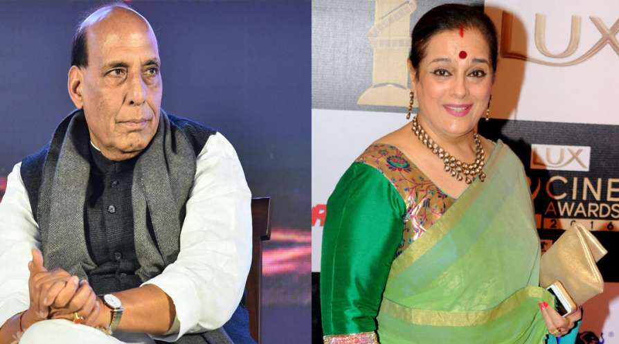 Poonam Sinha and Rajnath Singh in Lucknow to face tough competition