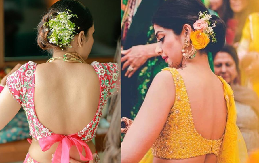 Wear such sarees and blouses in backless style
