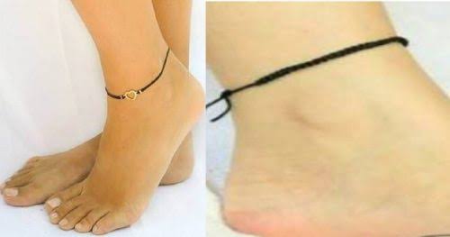 Have you ever wondered why girls tie black thread to their feet