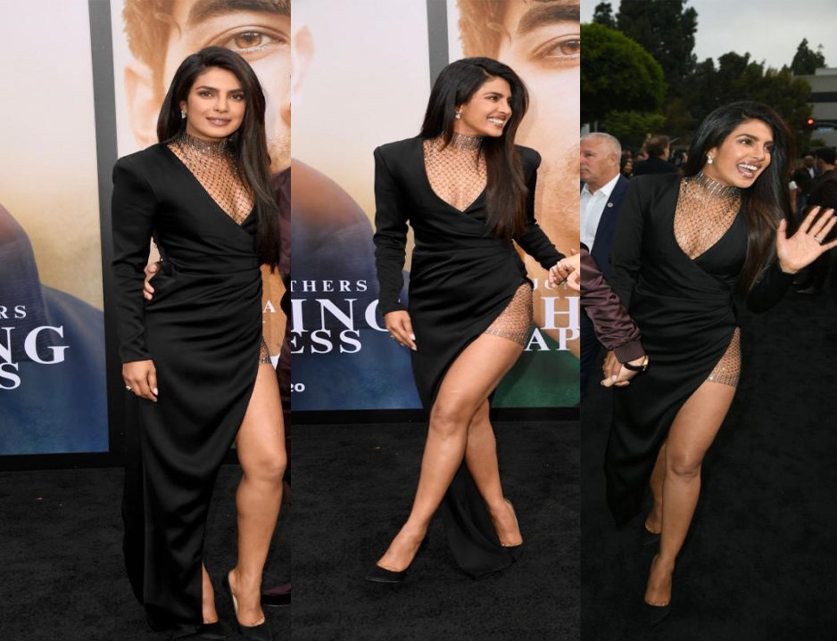 This time Priyanka Chopra again gave a chance to troll the fence by wearing this black dress.