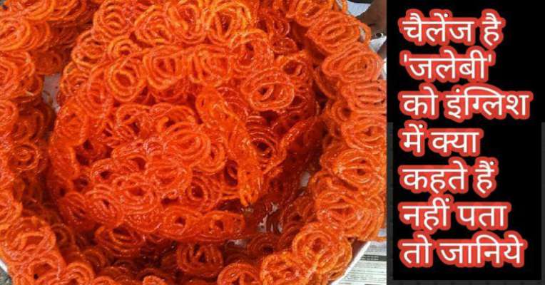 Someone can tell what 99% of the people say to Jalebi in English, hurry up