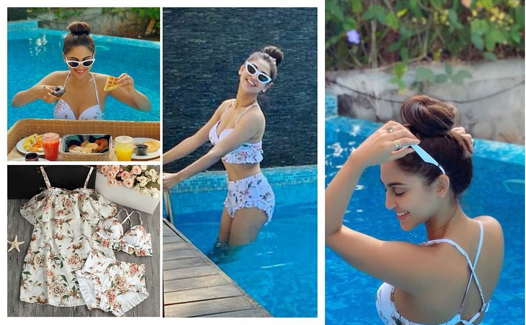 लॉकडाउन This hot TV actress came to swim in white clothes in such small clothes in swimming pool