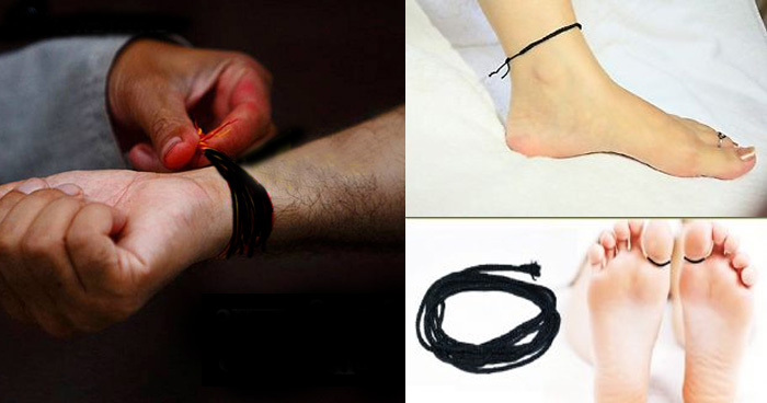 काला धागा Black thread used in these 5 miracle remedies, how and where to wear it right now