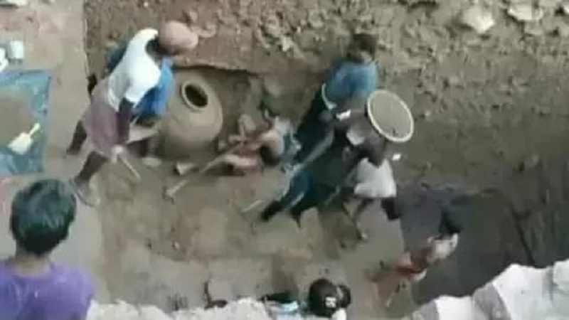 For months, workers were digging for road construction, only then got such a thing