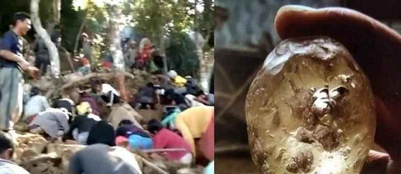 As soon as the news of the diamond being found in the forest became viral on the social, people dug up the whole mountain.