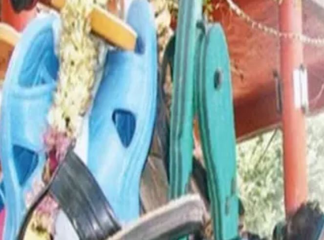 Footwear festival is celebrated here, people offer slippers in temples