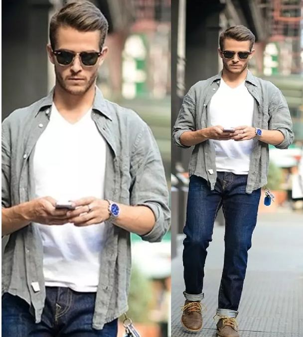 This type of shirt worn over a T-shirt to look stylish, see pictures