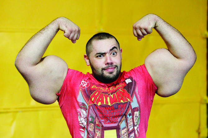 This is the world's biceps man, biceps is more than the waist
