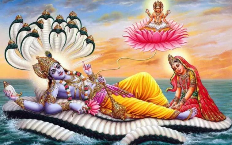 Seeing this picture of Lord Vishnu, all wishes are fulfilled