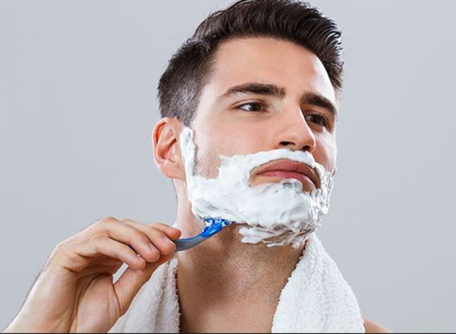 Men should do this work during shaving, skin will be shiny