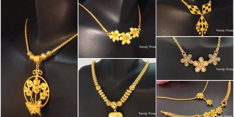 Great designs of light weight gold chain necklace for girls