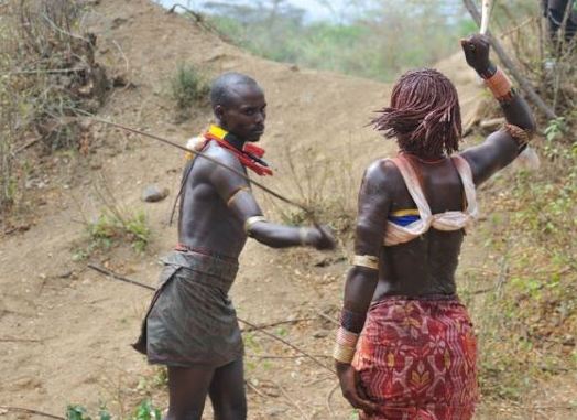 There are strange and poor traditions of this village, women enjoy being beaten by men.