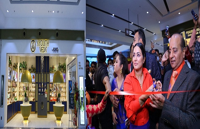 Actress Hina Khan inaugurates the first flagship store of Ayurvedic personal care brand Ayutveda in Delhi