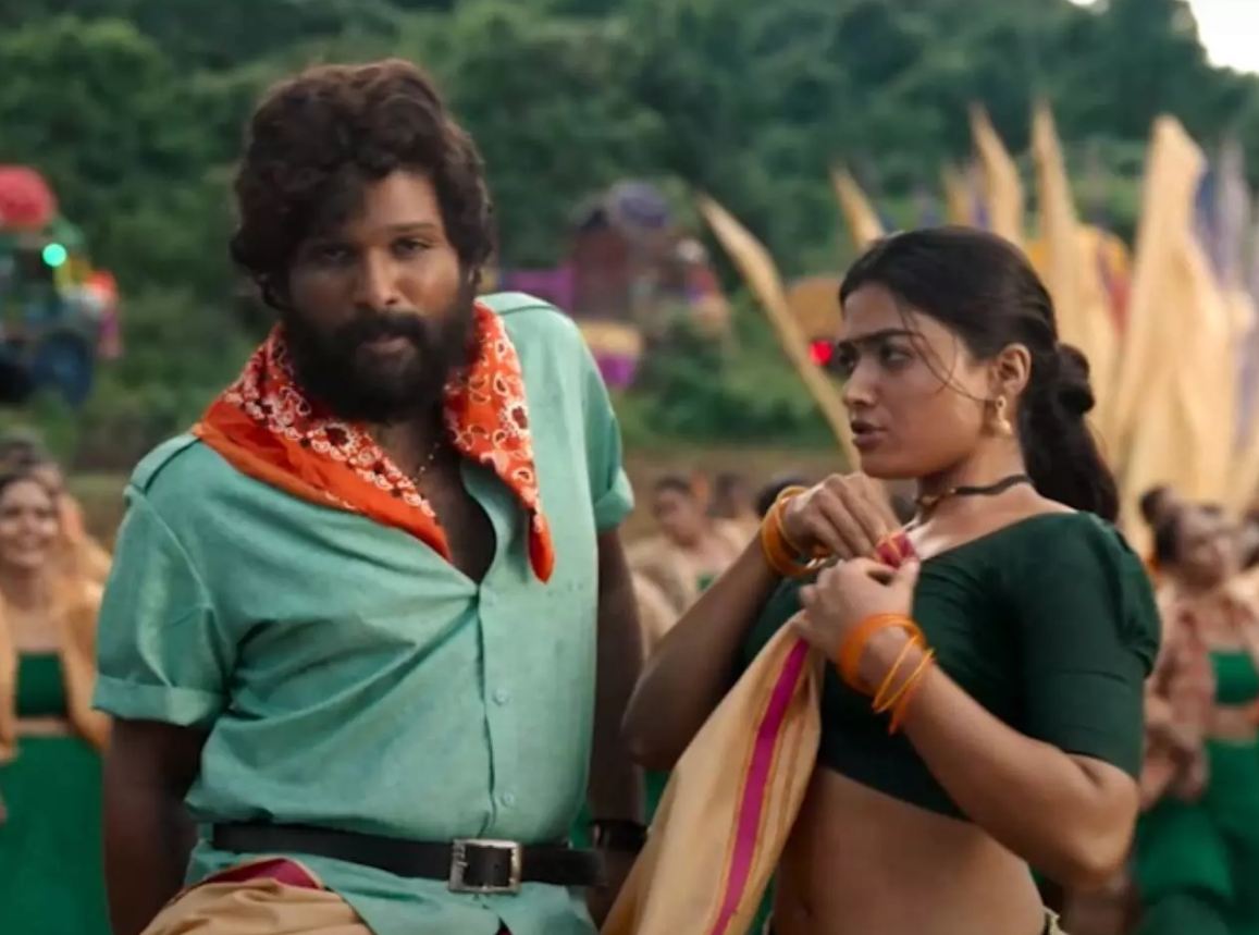 New controversy regarding this scene between Allu Arjun and Rashmika Mandanna in the film Pushpa